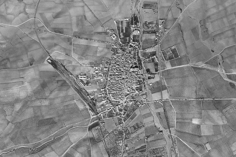 Ortofoto de 1956-1957 del núcleo de Cariñena