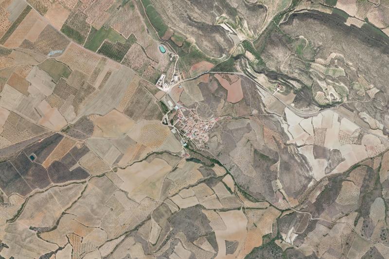 Ortofoto actual del núcleo de Castejón de Alarba