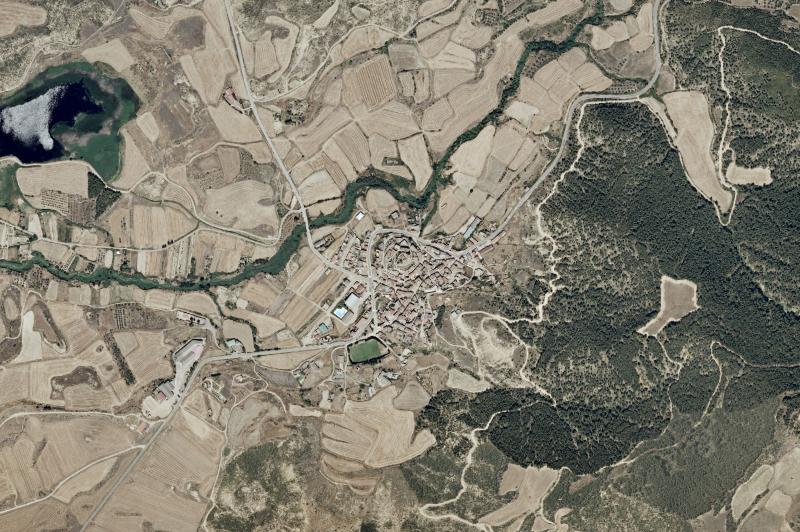 Ortofoto actual del núcleo de Castiliscar