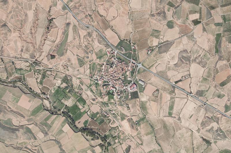 Ortofoto actual del núcleo de Cervera de la Cañada