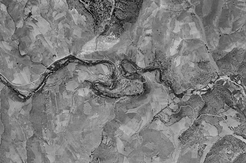 Ortofoto de 1956-1957 del núcleo de Cerveruela