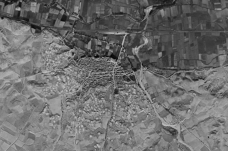 Ortofoto de 1956-1957 del núcleo de Cetina