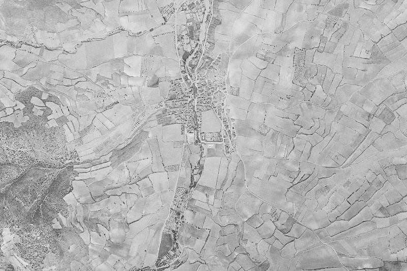 Ortofoto de 1956-1957 del núcleo de Cosuenda