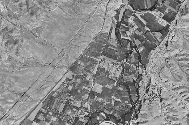 Ortofoto de 1956-1957 del núcleo de Cuarte de Huerva