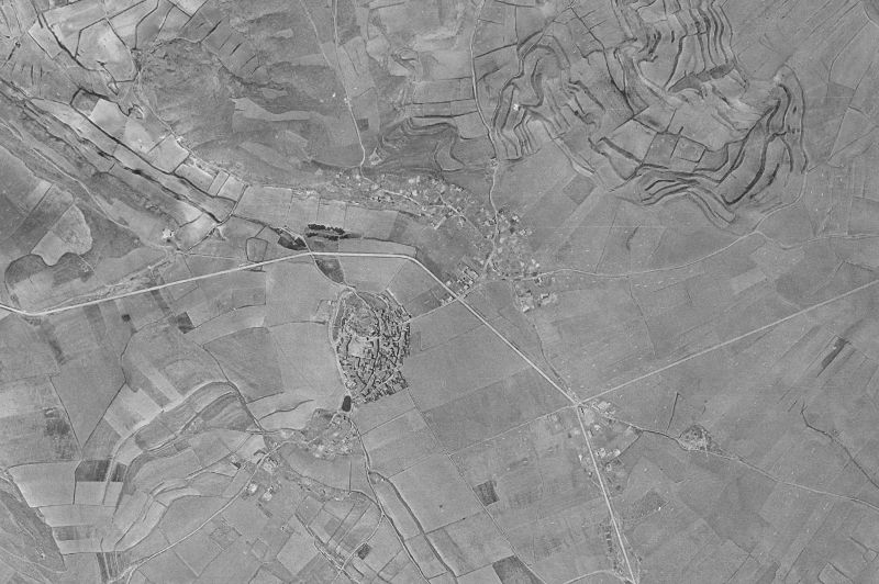 Ortofoto de 1956-1957 del núcleo de Cubel