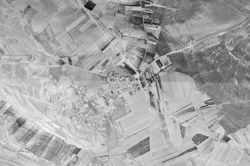 Ortofoto de 1956-1957 del núcleo de Las Cuerlas