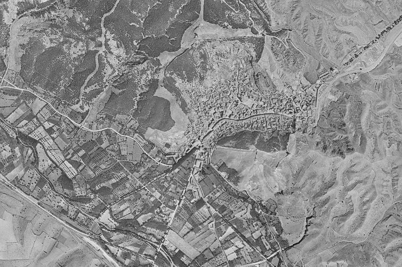 Ortofoto de 1956-1957 del núcleo de Daroca