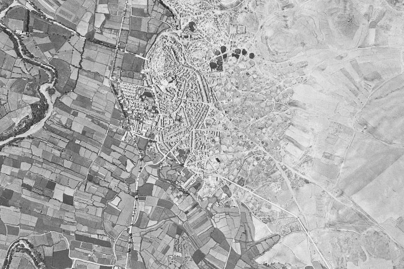 Ortofoto de 1956-1957 del núcleo de Épila