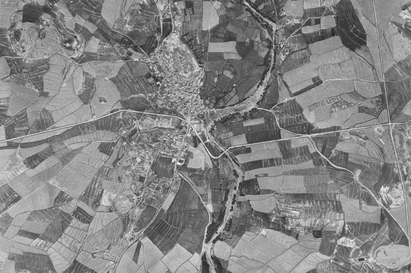 Ortofoto de 1956-1957 del núcleo de Erla