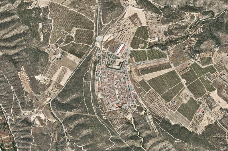 Ortofoto actual del núcleo de Fayón