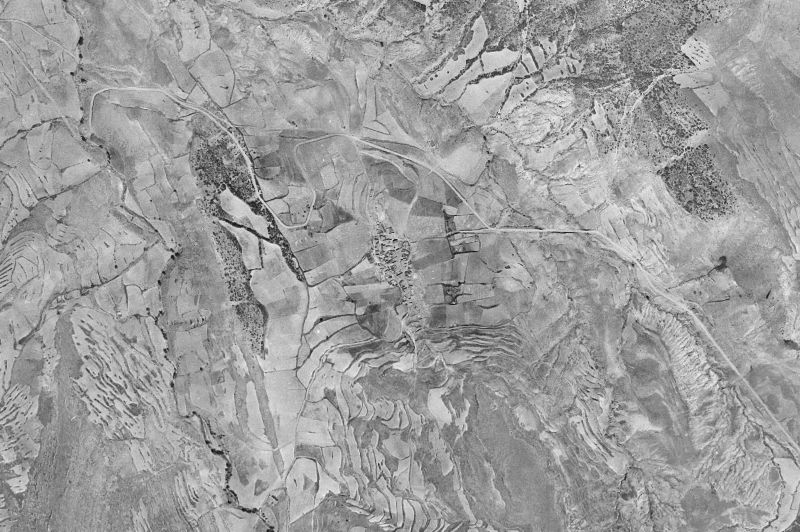 Ortofoto de 1956-1957 del núcleo de Fombuena