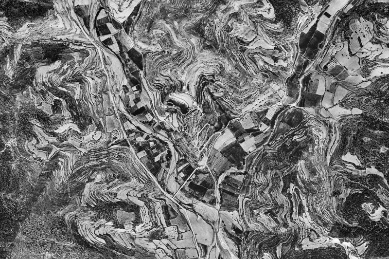 Ortofoto de 1956-1957 del núcleo de El Frago