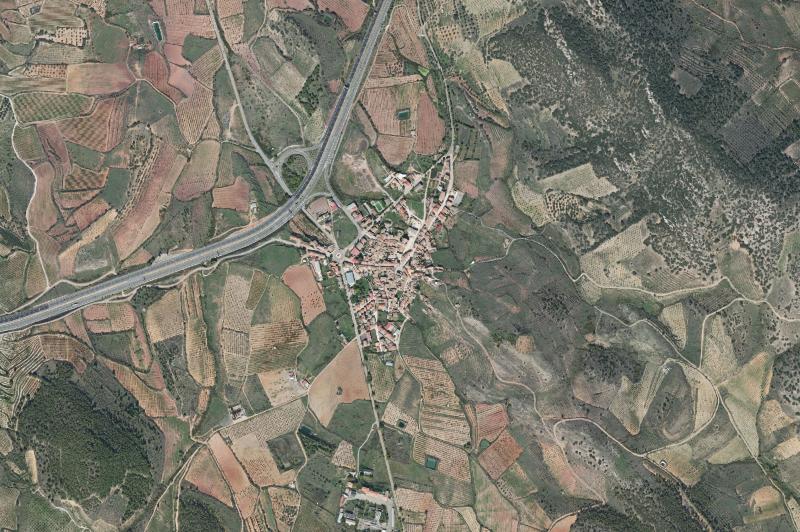 Ortofoto actual del núcleo de El Frasno