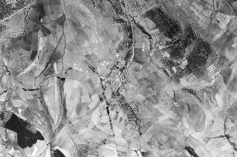 Ortofoto de 1956-1957 del núcleo de El Frasno