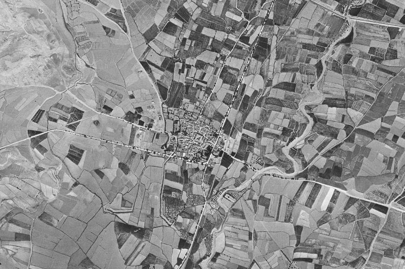 Ortofoto de 1956-1957 del núcleo de Fréscano