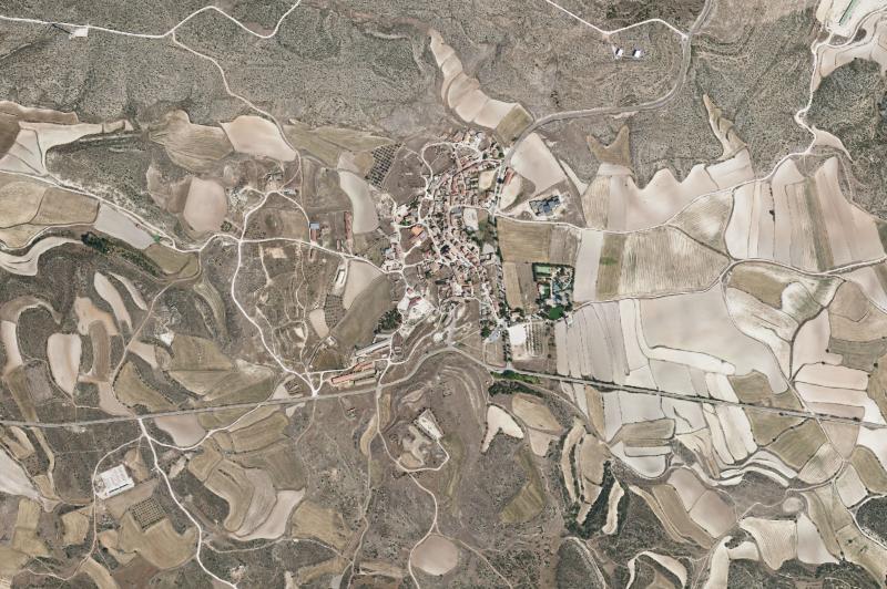 Ortofoto actual del núcleo de Fuendetodos
