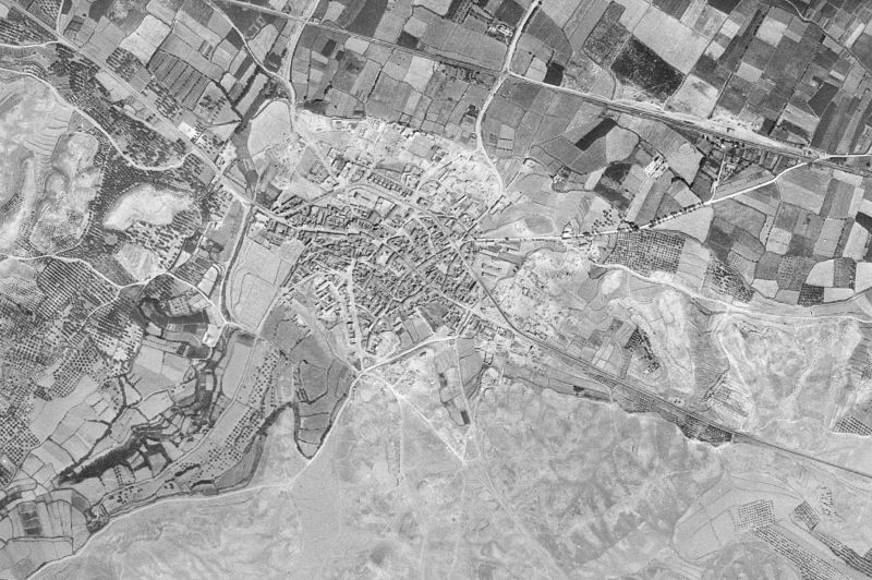 Ortofoto de 1956-1957 del núcleo de Fuentes de Ebro
