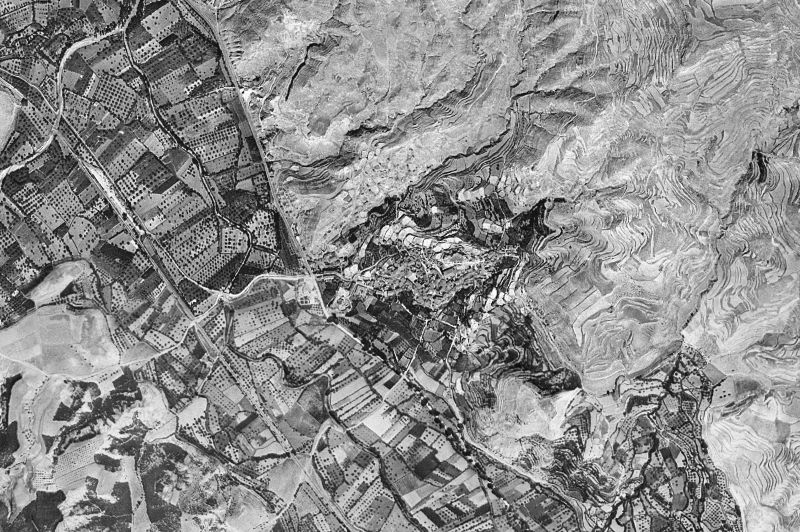 Ortofoto de 1956-1957 del núcleo de Fuentes de Jiloca