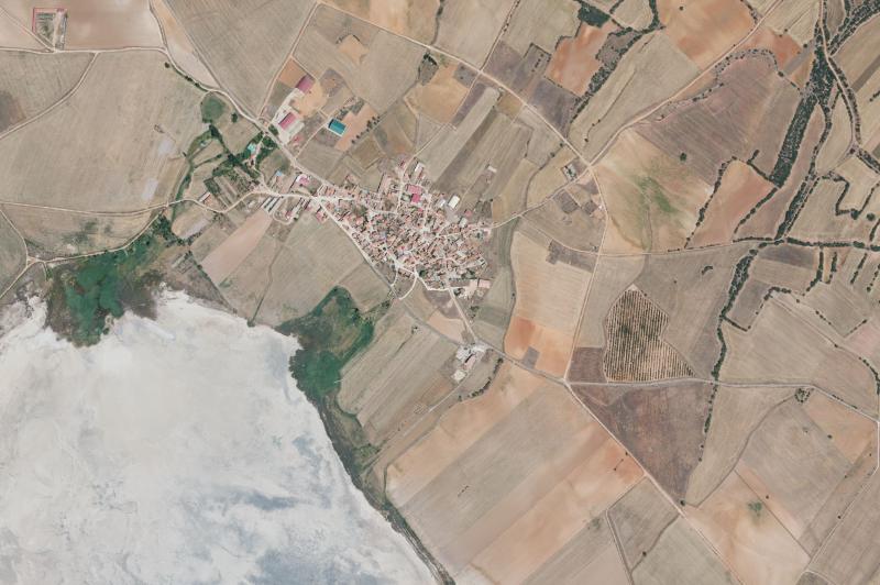 Ortofoto actual del núcleo de Gallocanta