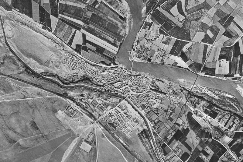 Ortofoto de 1956-1957 del núcleo de Gallur