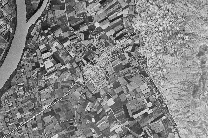 Ortofoto de 1956-1957 del núcleo de Gelsa
