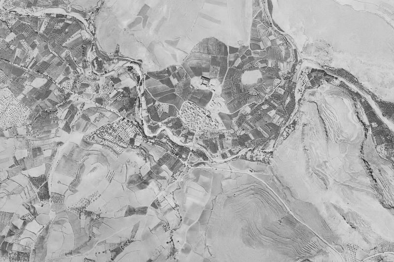 Ortofoto de 1956-1957 del núcleo de Gotor