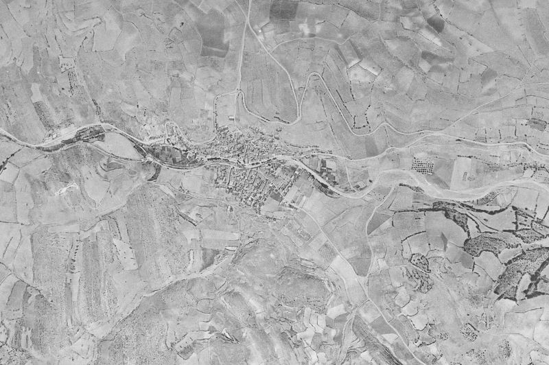 Ortofoto de 1956-1957 del núcleo de Herrera de los Navarros
