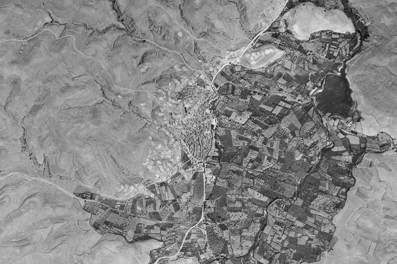 Ortofoto de 1956-1957 del núcleo de Ibdes