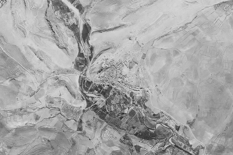 Ortofoto de 1956-1957 del núcleo de Illueca