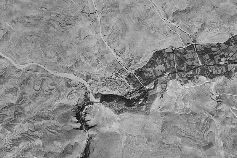 Ortofoto de 1956-1957 del núcleo de Jaraba