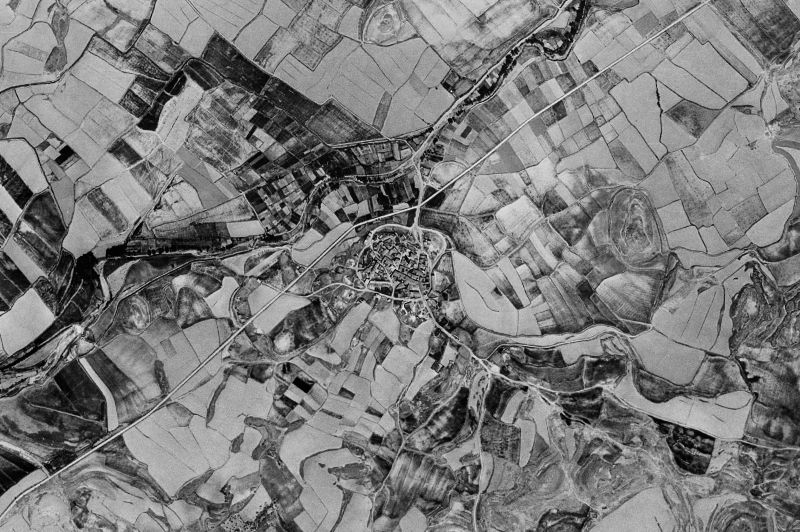 Ortofoto de 1956-1957 del núcleo de Layana