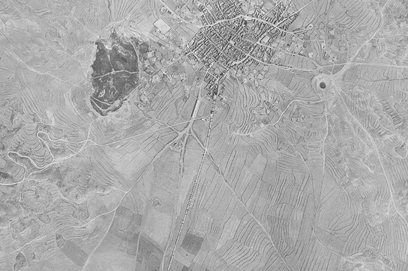 Ortofoto de 1956-1957 del núcleo de Leciñena