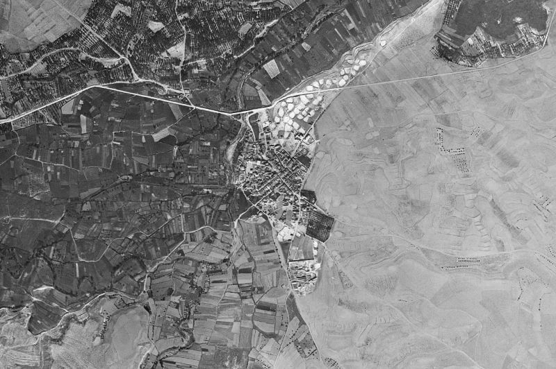 Ortofoto de 1956-1957 del núcleo de Letux