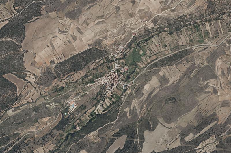 Ortofoto actual del núcleo de Lituénigo