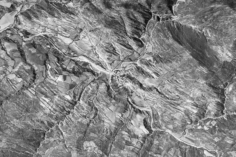 Ortofoto de 1956-1957 del núcleo de Longás