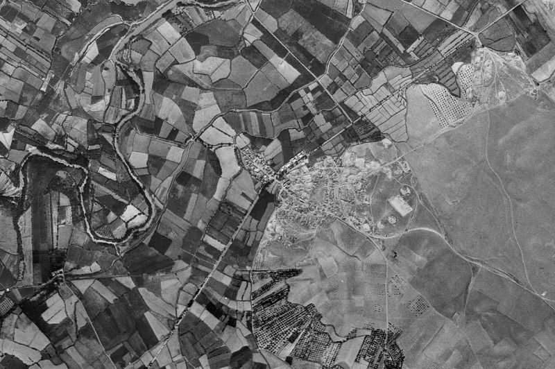 Ortofoto de 1956-1957 del núcleo de Lucena de Jalón
