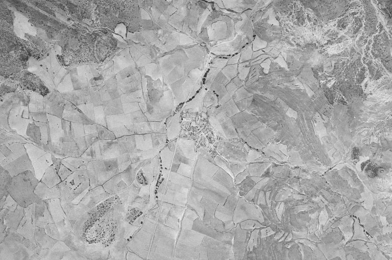 Ortofoto de 1956-1957 del núcleo de Luesma