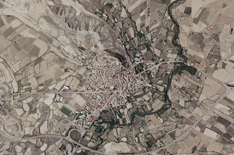 Ortofoto actual del núcleo de Magallón