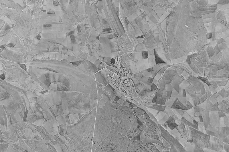 Ortofoto de 1956-1957 del núcleo de Malanquilla