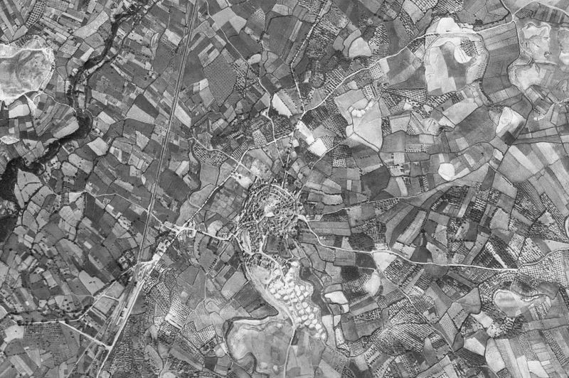 Ortofoto de 1956-1957 del núcleo de Malón