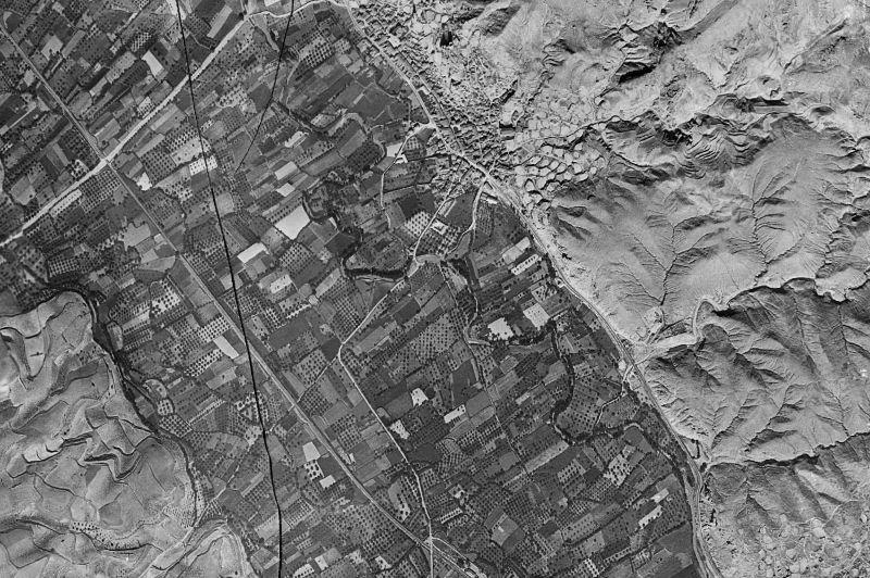 Ortofoto de 1956-1957 del núcleo de Maluenda