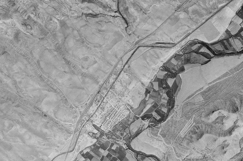 Ortofoto de 1956-1957 del núcleo de María de Huerva
