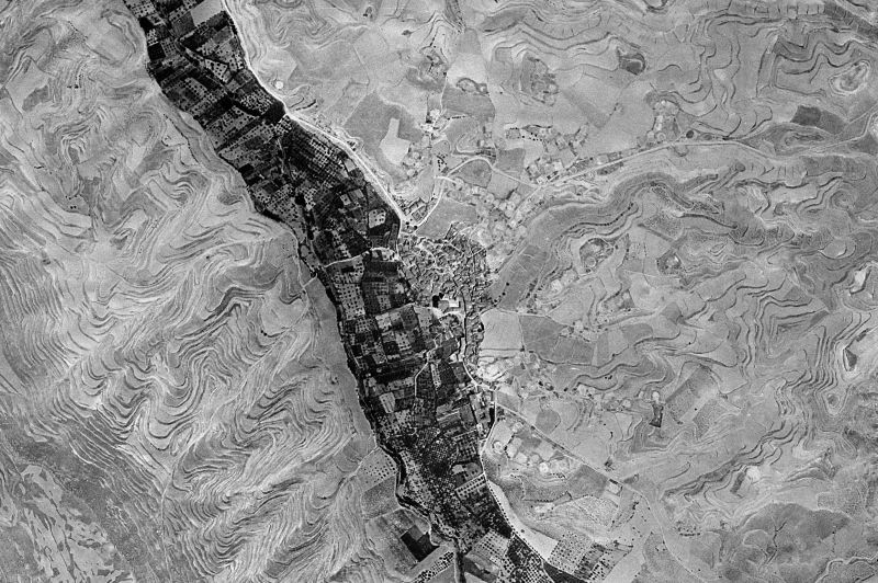 Ortofoto de 1956-1957 del núcleo de Miedes de Aragón