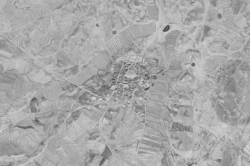 Ortofoto de 1956-1957 del núcleo de Monegrillo