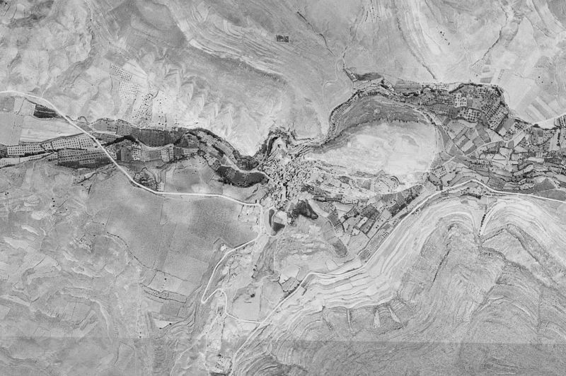 Ortofoto de 1956-1957 del núcleo de Monterde