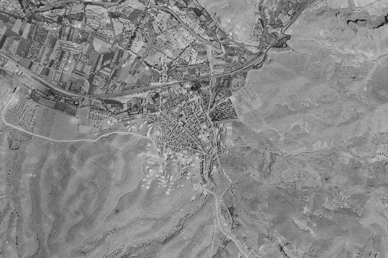 Ortofoto de 1956-1957 del núcleo de Morata de Jalón