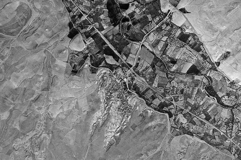 Ortofoto de 1956-1957 del núcleo de Morata de Jiloca