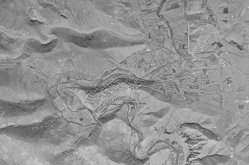 Ortofoto de 1956-1957 del núcleo de Moros