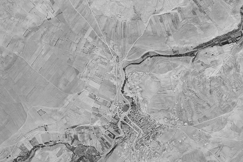 Ortofoto de 1956-1957 del núcleo de Moyuela