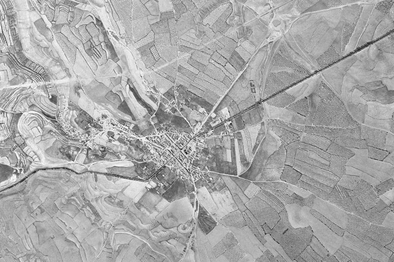 Ortofoto de 1956-1957 del núcleo de La Muela